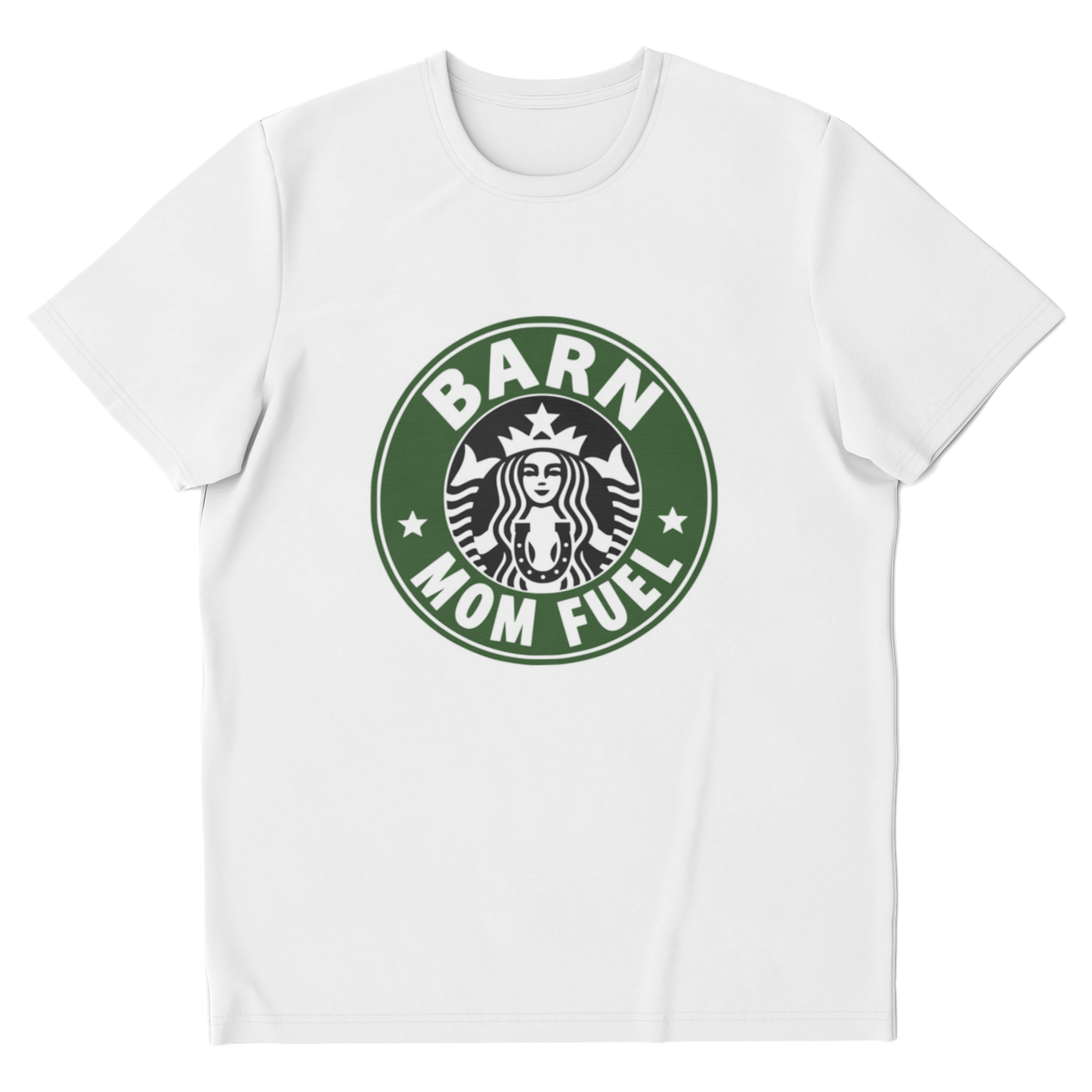 Women's T-shirt "Horseshow Mom Fuel" coffee and horses