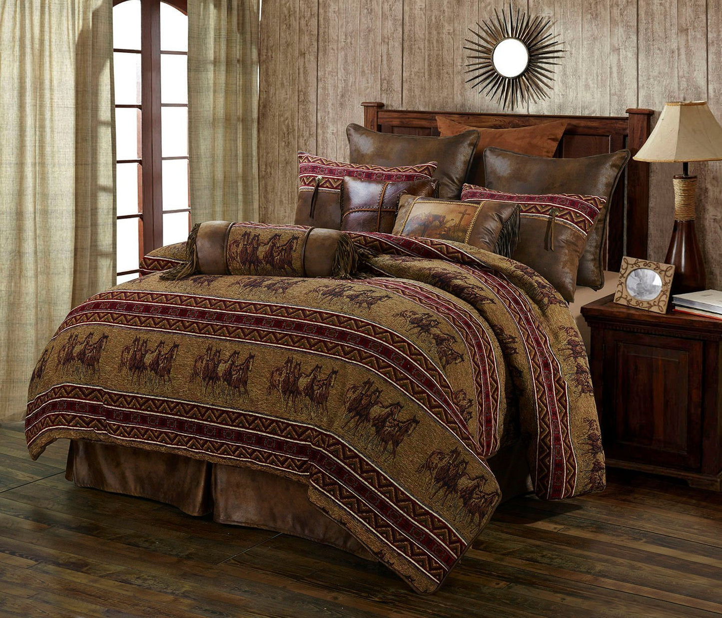 Running Horses Queen Size Bedding Set
