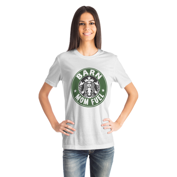 Women's T-shirt "Horseshow Mom Fuel" coffee and horses