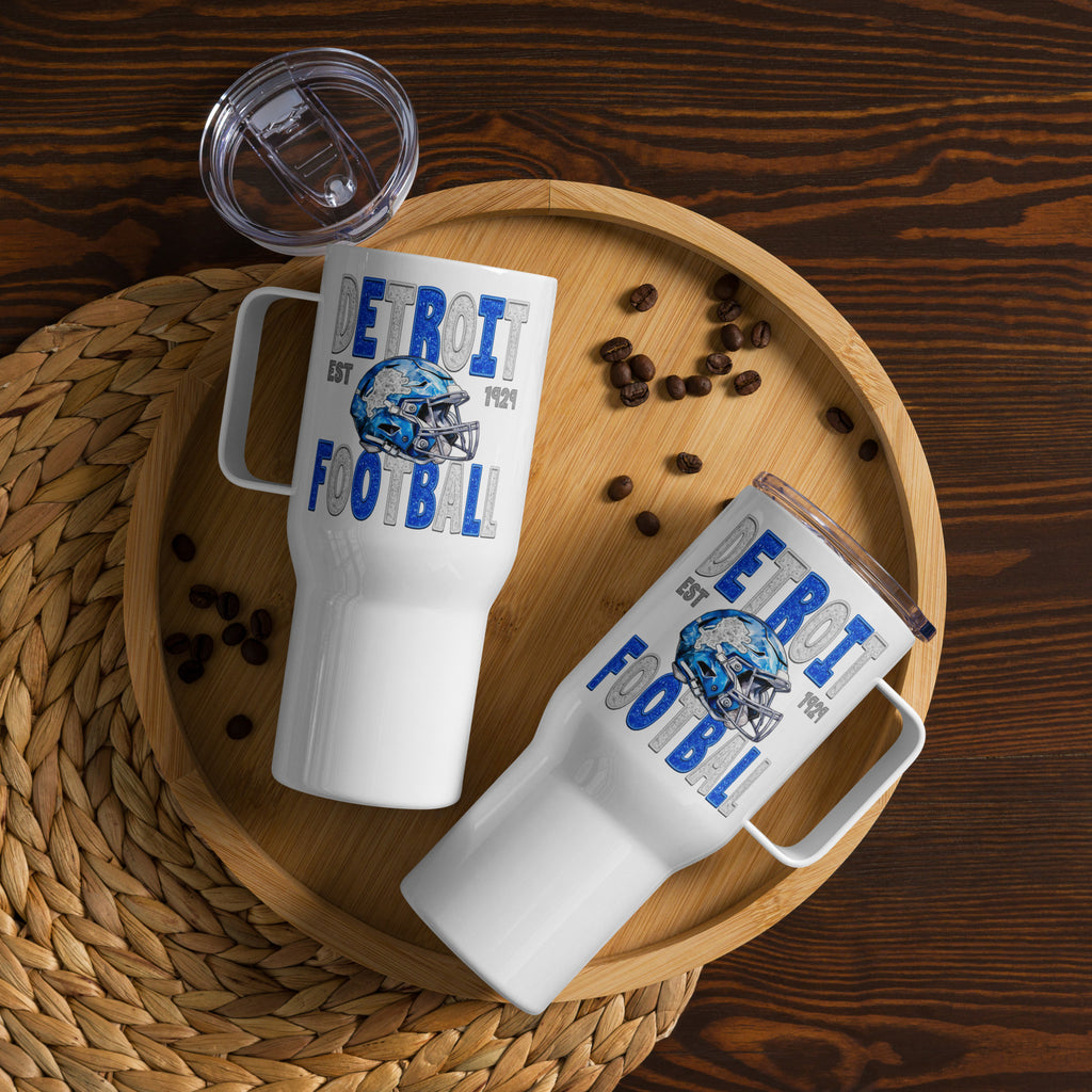 Travel mug with handle “Detroit Football” Lions