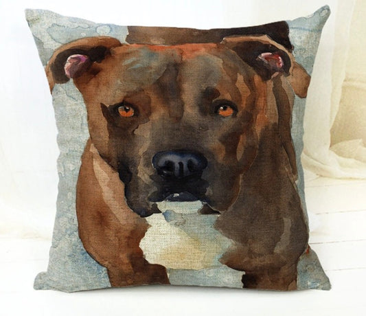 Pitbull Staffordshire Terrier 18" Pillow Cover