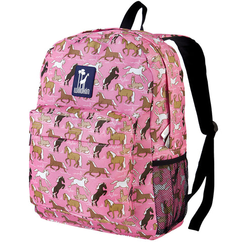 Wildkin Girls Horses In Pink Crackerjack Backpack